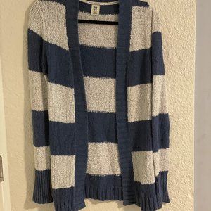 Roxy Grey and Blue Striped Cardigan